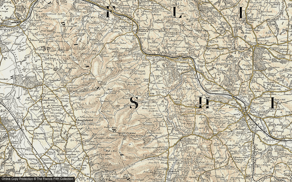 Old Map of Cilcain, 1902-1903 in 1902-1903
