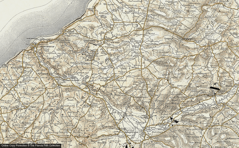 Old Map of Cilcennin, 1901-1903 in 1901-1903