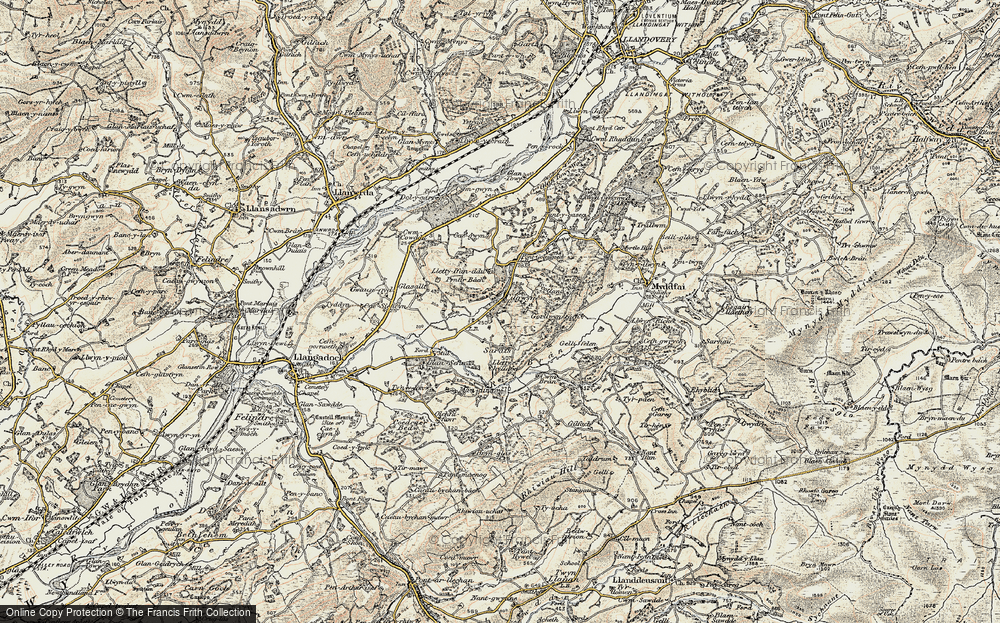 Old Map of Cilgwyn, 1900-1901 in 1900-1901