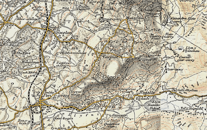 Old map of Cilgwyn in 1903-1910