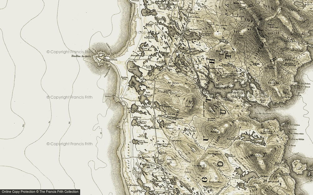 Old Map of Cill Donnain, 1911 in 1911