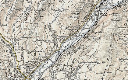 Old map of Penydarren Fm in 1900-1901