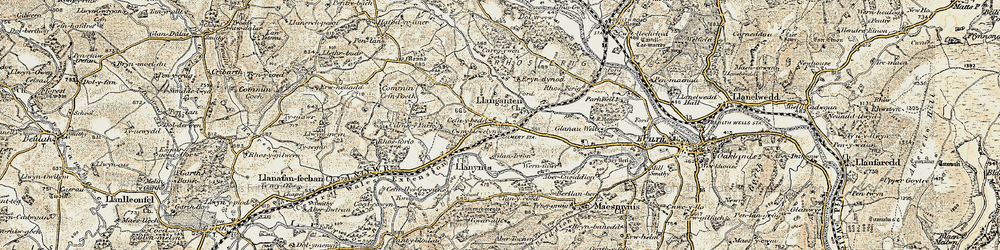 Old map of Cilmery in 1900-1902