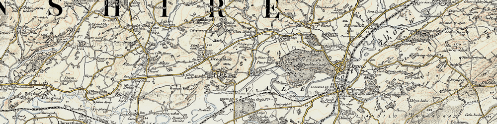 Old map of Cilsan in 1900-1901