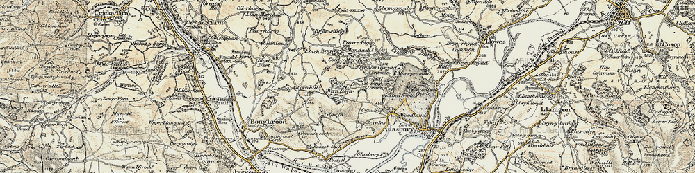 Old map of Ciltwrch in 1900-1902