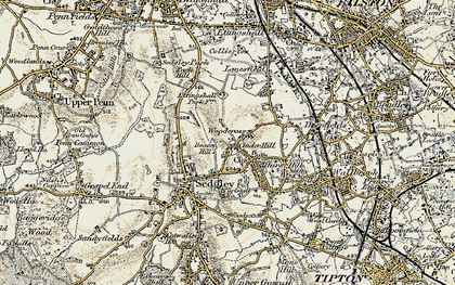 Old map of Cinder Hill in 1902