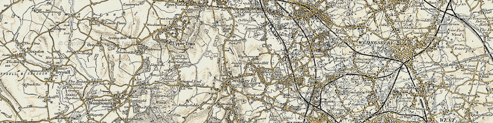 Old map of Hurst Hill in 1902