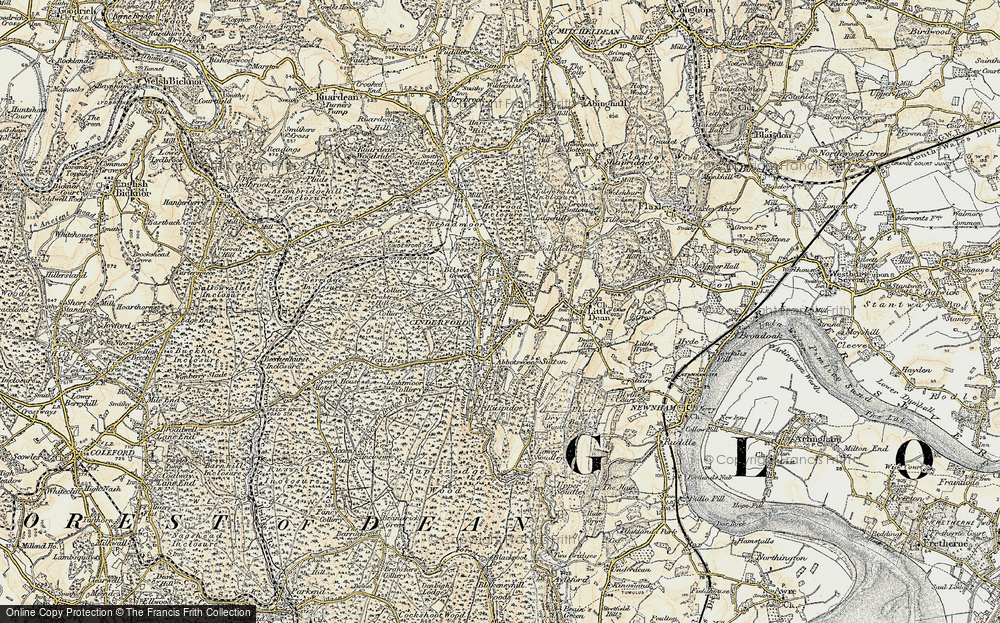 Old Map of Cinderford, 1899-1900 in 1899-1900
