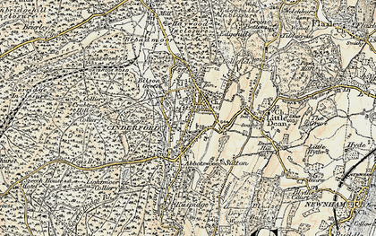 Old map of Cinderford in 1899-1900