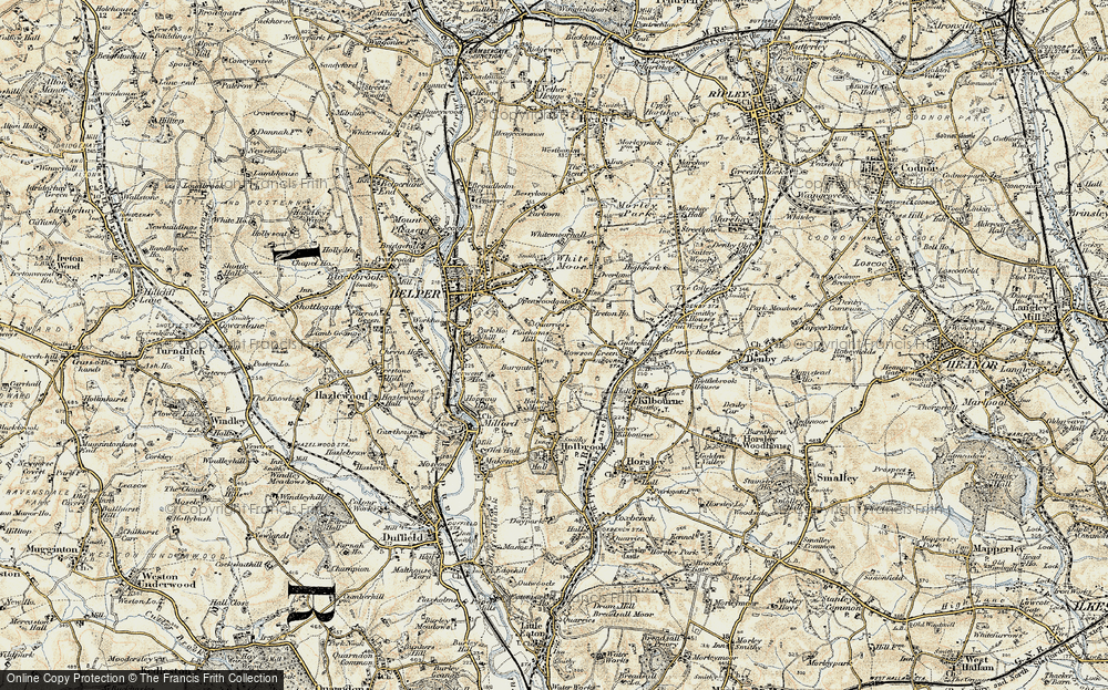 Old Map of Cinderhill, 1902 in 1902