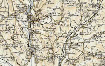 Old map of Cinderhill in 1902