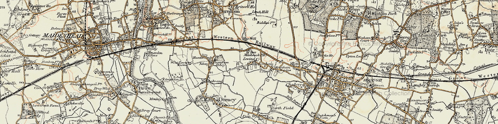 Old map of Cippenham in 1897-1909