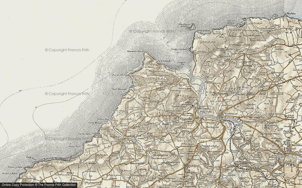 Old Map of Cippyn, 1901 in 1901