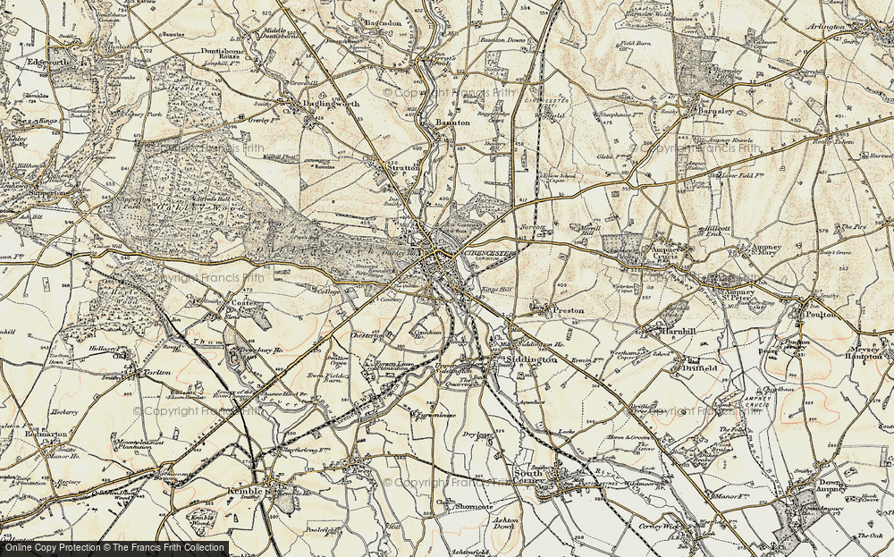 Old Map of Cirencester, 1898-1899 in 1898-1899