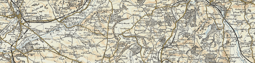 Old map of City in 1899-1900