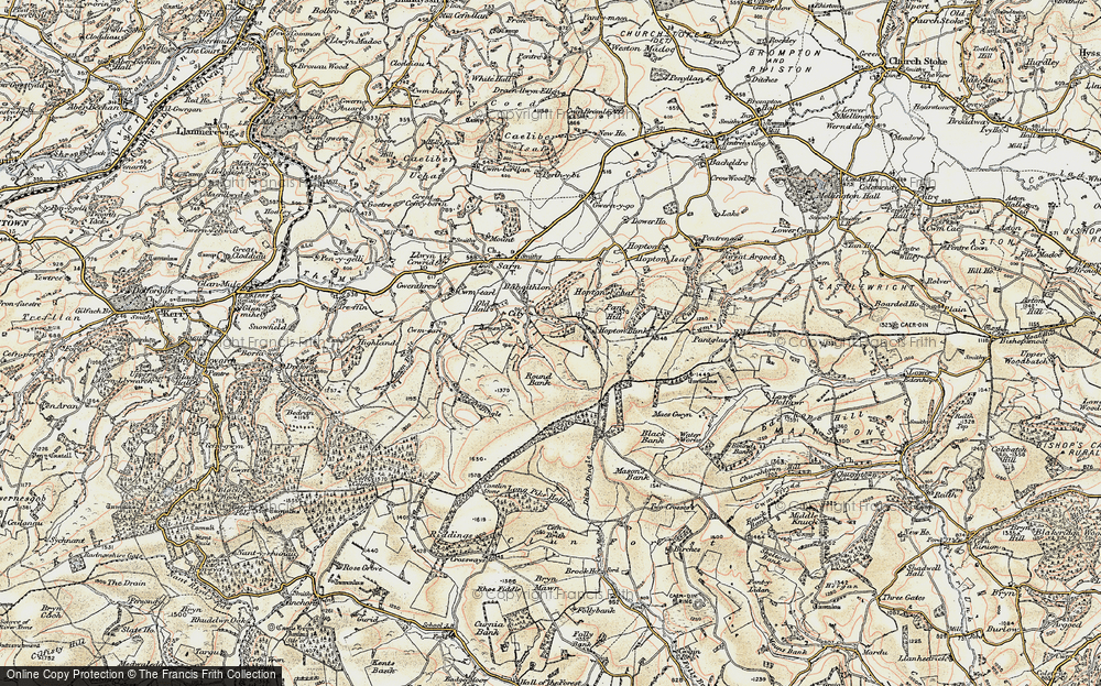 Old Map of Historic Map covering Black Bank in 1902-1903