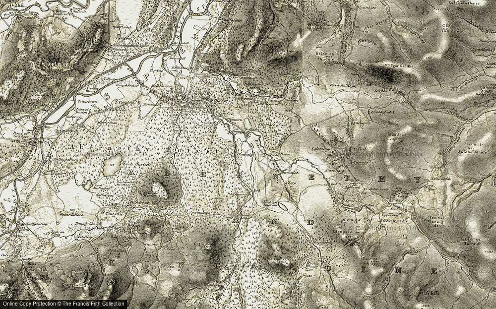 Old Map of Clachaig, 1908-1911 in 1908-1911
