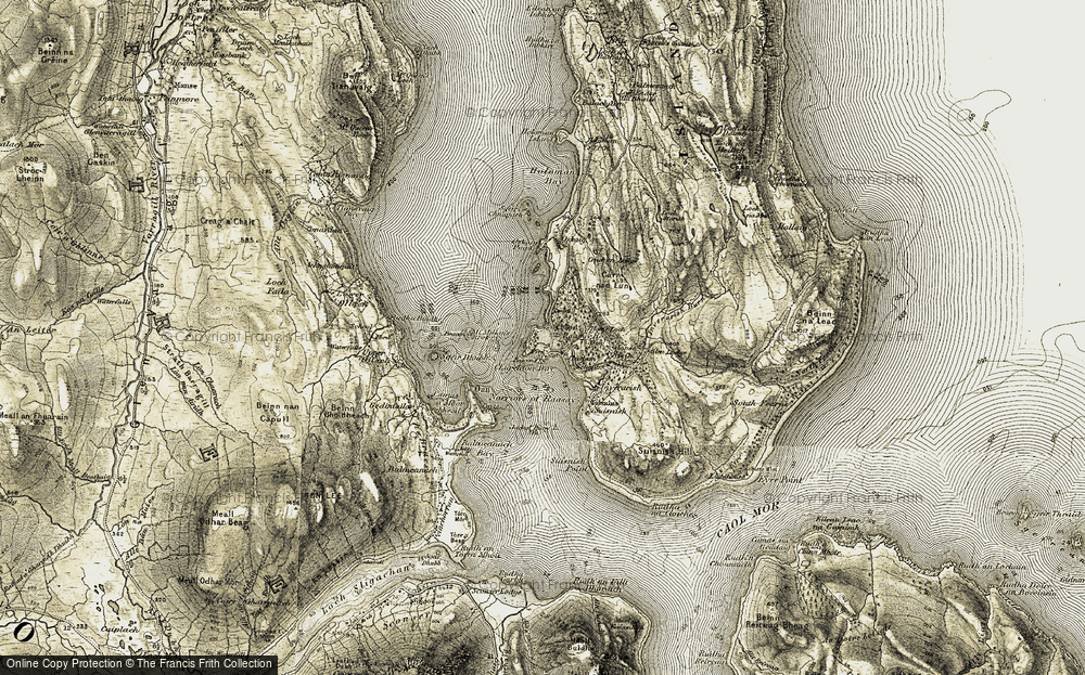 Old Map of Clachan, 1908-1909 in 1908-1909