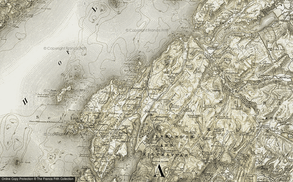 Old Map of Clachan-Seil, 1906-1907 in 1906-1907