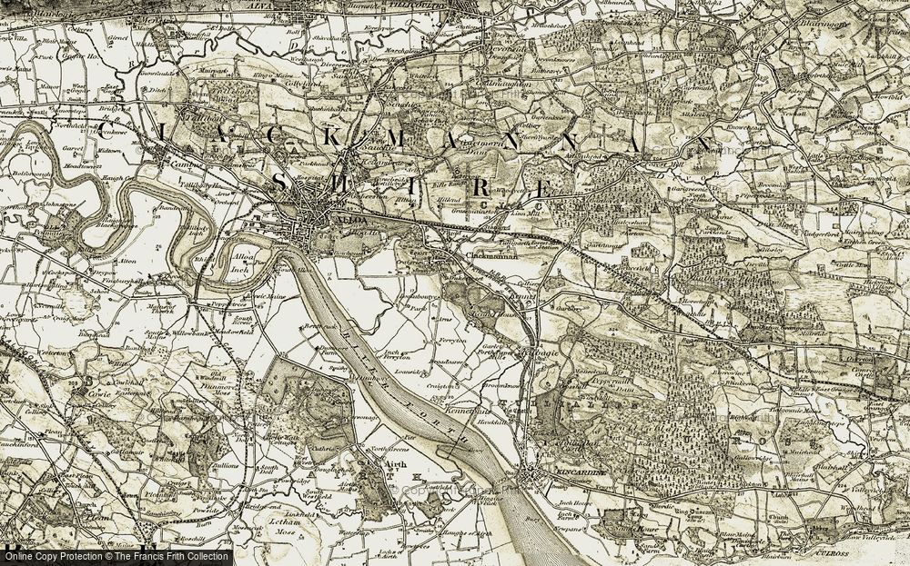Old Map of Historic Map covering Broadcarse in 1904-1906