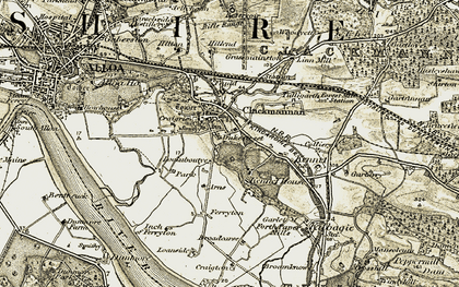 Old map of Clackmannan in 1904-1906