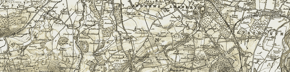 Old map of Troves in 1910-1911