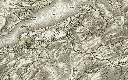 Old map of Cladich in 1906-1907