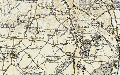 Old map of Cladswell in 1899-1902