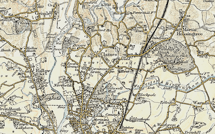 Old map of Claines in 1899-1902