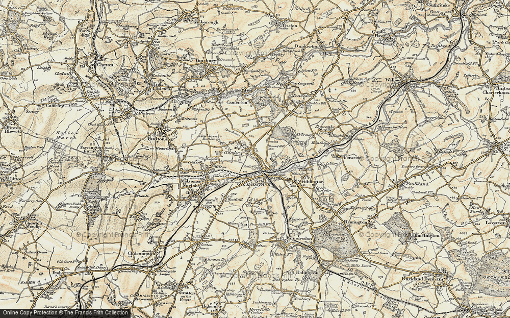 Old Map of Clandown, 1899 in 1899