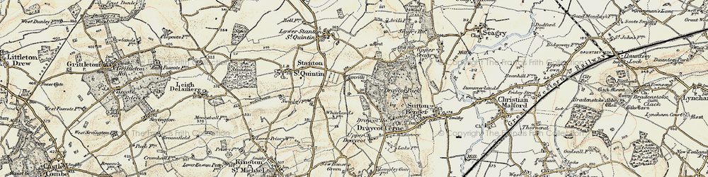 Old map of Clanville in 1898-1899