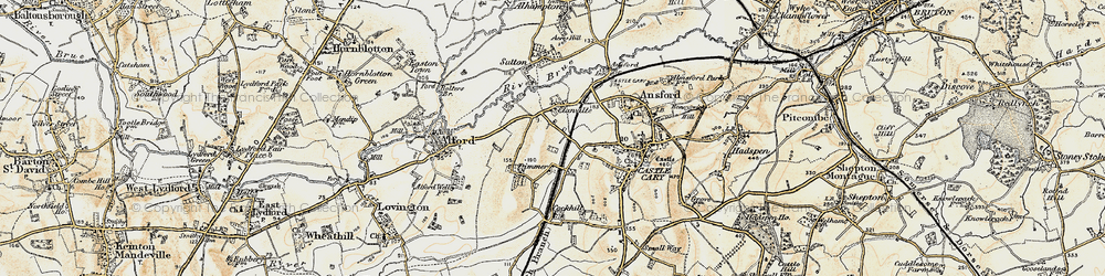 Old map of Blackworthy Hill in 1899