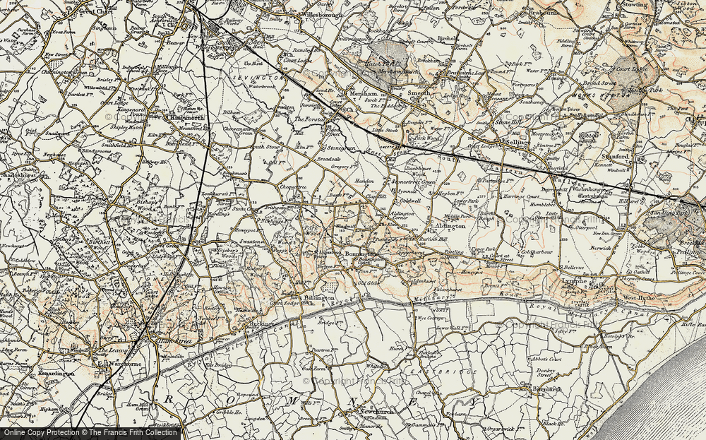 Old Map of Clap Hill, 1897-1898 in 1897-1898