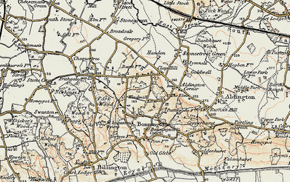 Old map of Clap Hill in 1897-1898