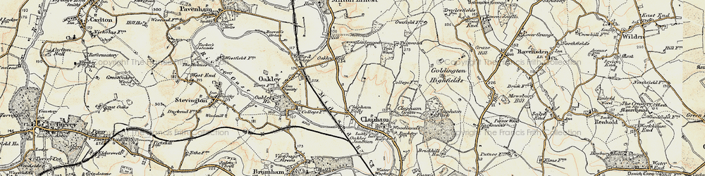Old map of Clapham in 1898-1901