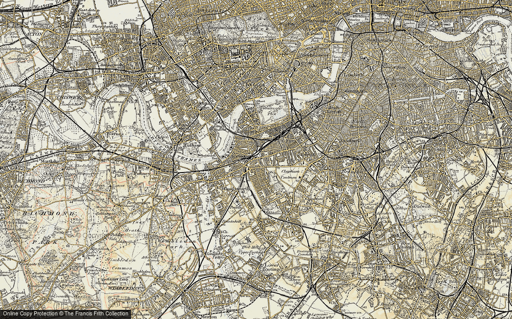 Old Map of Clapham Junction, 1897-1909 in 1897-1909