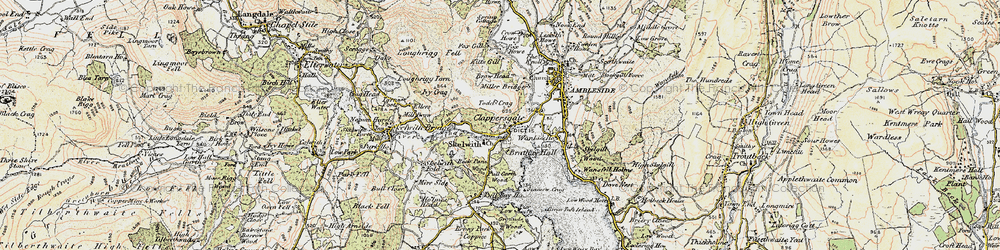 Old map of Todd Crag in 1903-1904