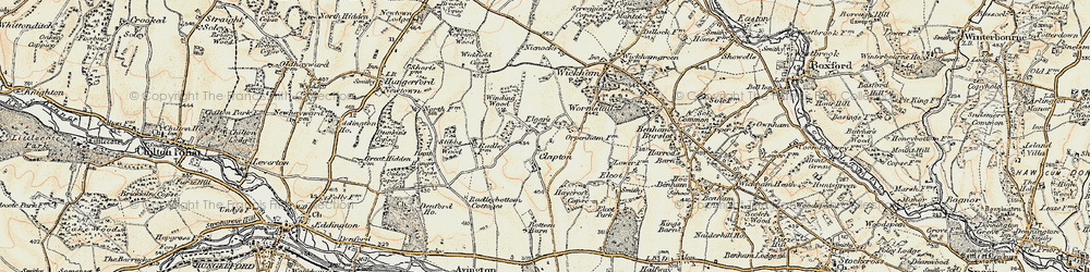 Old map of Clapton in 1897-1900