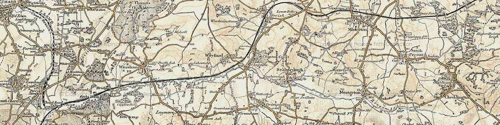 Old map of Clapton in 1898-1899