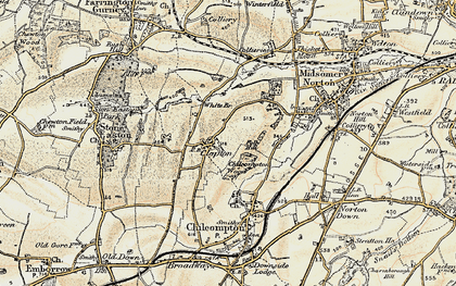 Old map of Clapton in 1899
