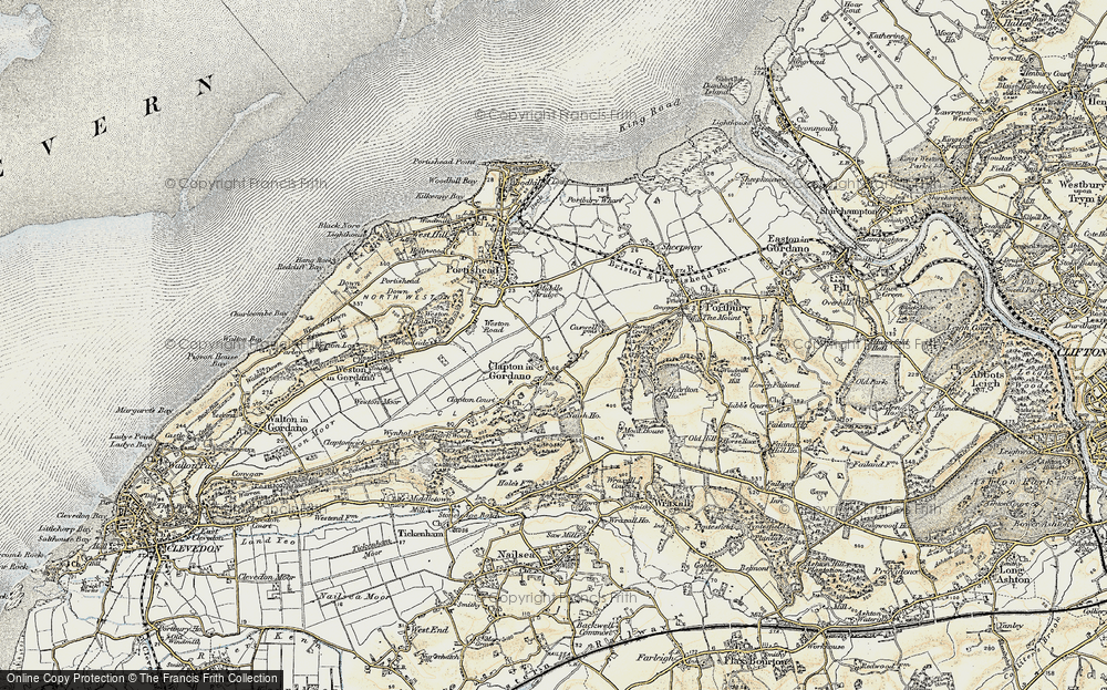 Old Map of Clapton in Gordano, 1899-1900 in 1899-1900
