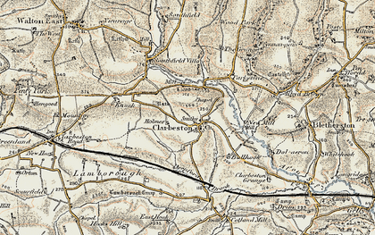 Old map of Bullhook in 1901-1912