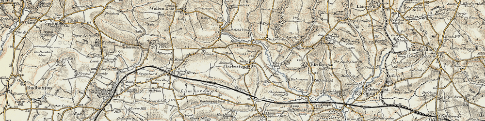 Old map of Bullhook in 1901-1912
