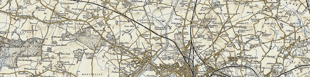 Old map of Claregate in 1902