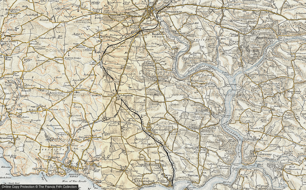 Old Map of Historic Map covering Bastleford in 1901-1912