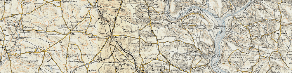 Old map of Bastleford in 1901-1912