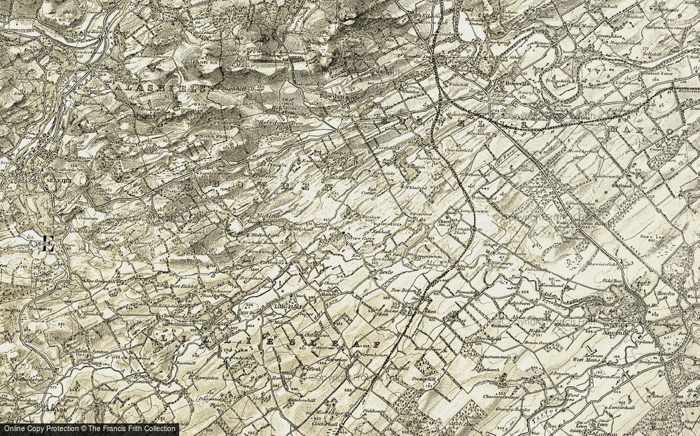 Old Map of Historic Map covering Alerigg in 1901-1904
