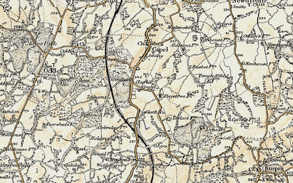 Old map of Tiphams in 1898-1909