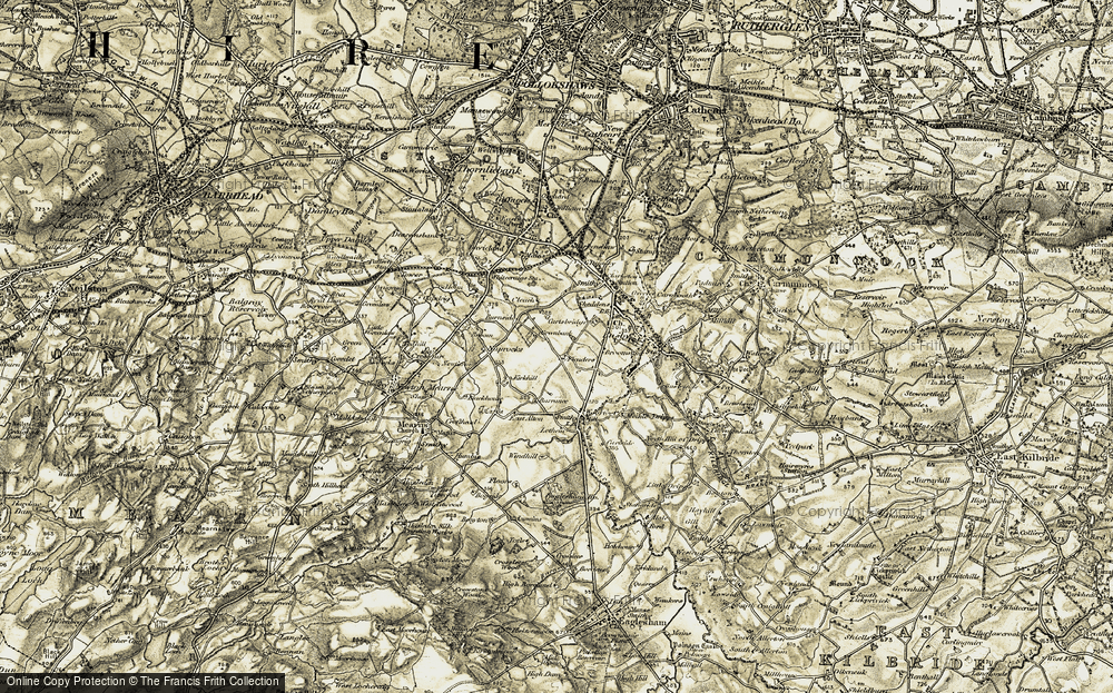 Old Map of Historic Map covering Barrance in 1904-1905