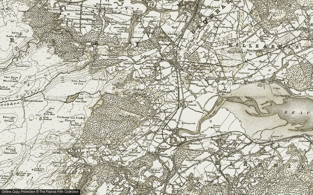Old Map of Clashandorran, 1911-1912 in 1911-1912